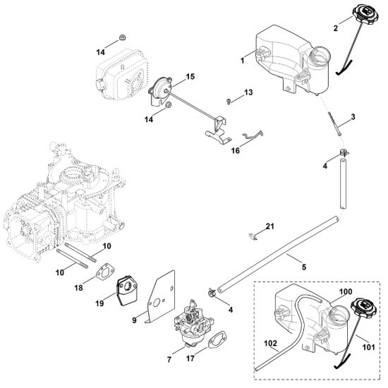 Picture of G - Carburatore, condotto carburante XT-675 (XT675-3098)